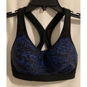 C9 CHAMPION Womens Size XS Padded Concealing Petals Black Blue Sport Bra
